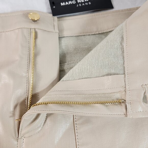 Marc New York Womens Straight Pencil Skirt Size 16 Latte Beige Front Pockets NWT - Picture 5 of 13